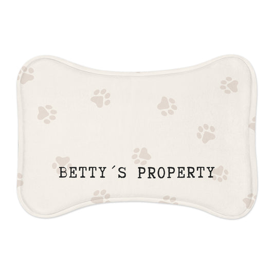 [Paws Design] - Personalized Premium Dog Feeding Mat — Non-Slip Absorbent (19" × 14")