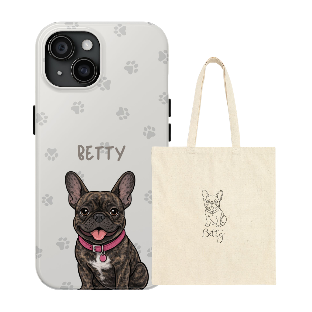 Premium Personalized Pet Phone Case & Tote Bag Set