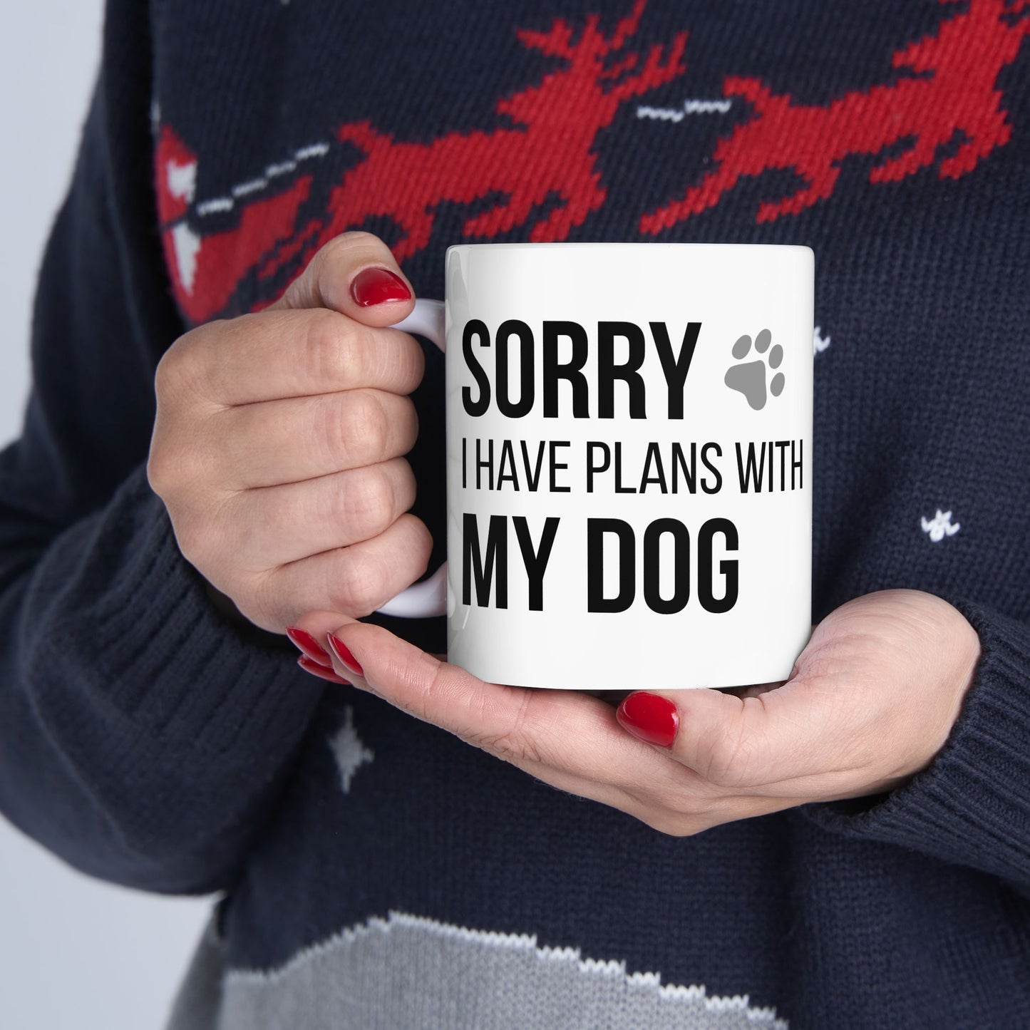 Personalized Pet Mug with Custom 2D Illustration (11 oz)