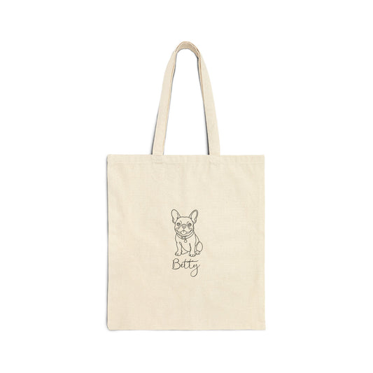 Personalized Line Art Tote Made From Your Dog’s Photo (15" x 16")