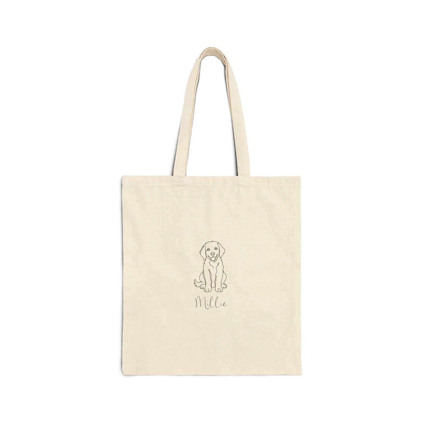 Personalized Line Art Tote Made From Your Dog’s Photo (15" x 16")