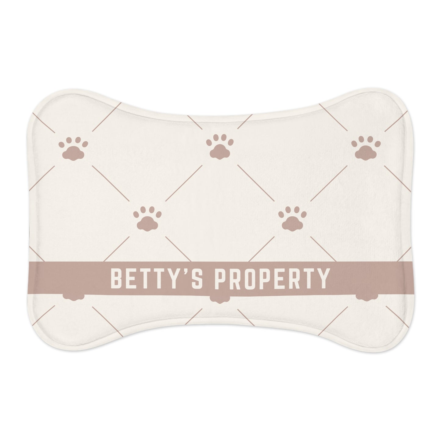 [Paws Design] - Personalized Premium Dog Feeding Mat — Non-Slip Absorbent (19" × 14")