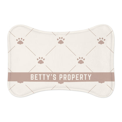 [Paws Design] - Personalized Premium Dog Feeding Mat — Non-Slip Absorbent (19" × 14")